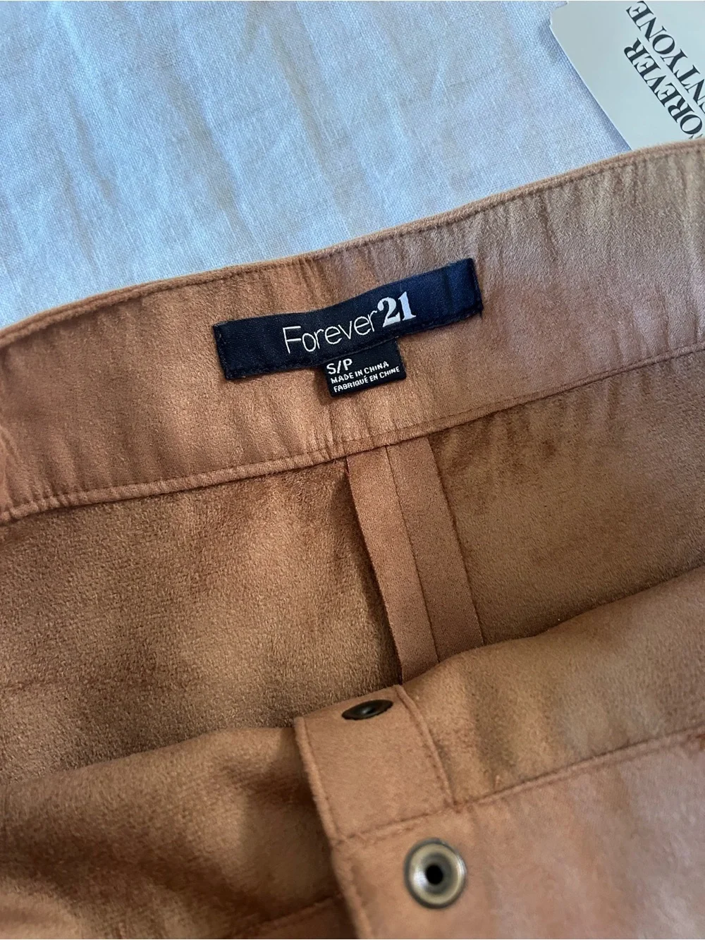 Forever 21 Scallop Hem Button-Front Mini Skirt  Sz S